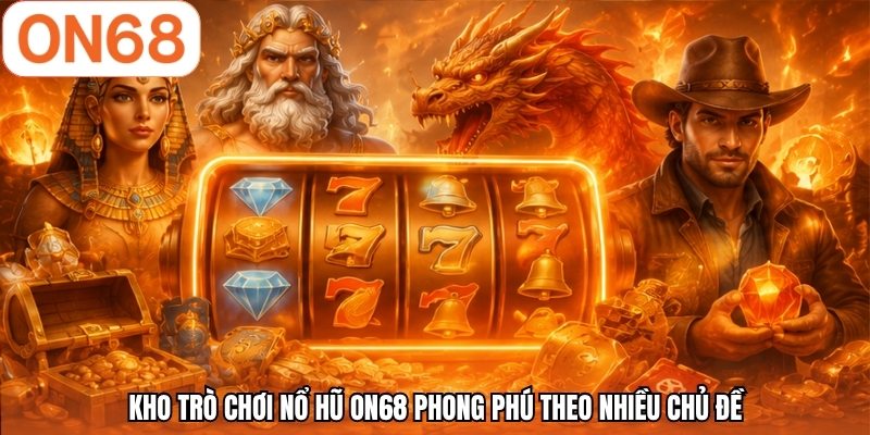Kho trò chơi nổ hũ ON68 phong phú theo nhiều chủ đề